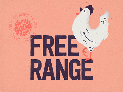 Free Range Chicken animal chicken food free range grain illustration noise rooster texture