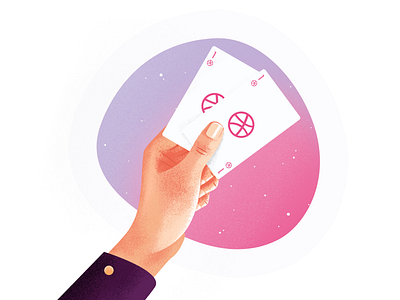 Dribbble Invites card dribbble giveaway hand invite invites noise playing sky