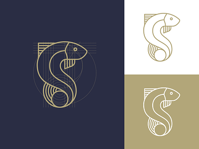 Shield Foods Logo brand style guide branding design exploration fish illustration logo visual identity wky