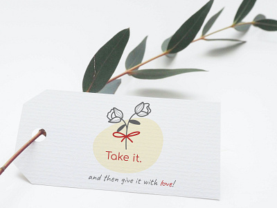 Take it. art branding flower logo logo