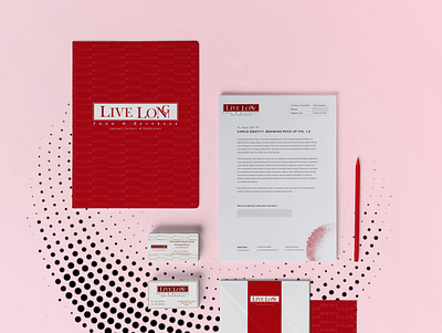 Live Long : Import, Export & supplying branding design logo marketing startup branding startup logo stationery