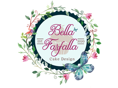 Bella Farfalla bakery logo brand brand design brand identity branding branding and identity branding design cake cake designer cake logo cake shop cakes design logo logo design logodesign logos startup branding startup logo
