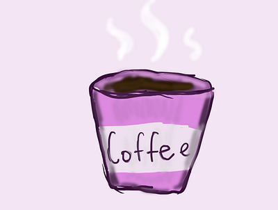 Coffee coffee pink shades vector