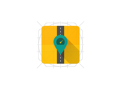 Material Design Product Icon for a Mileage Tracker app icon material design ui uidesign ux uxdesign