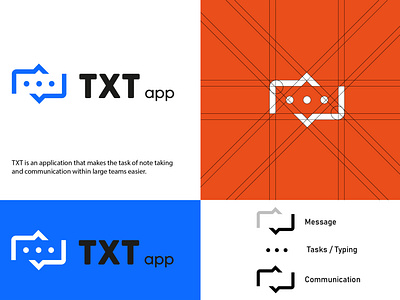 TXT app logo design