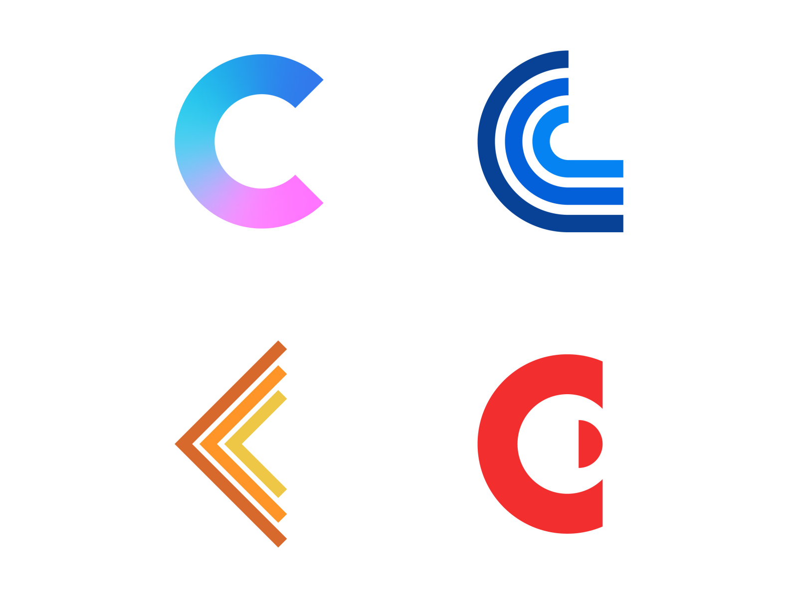Dribbble - C logos concepten 4 stuks.jpg by Burak Altunkaynak