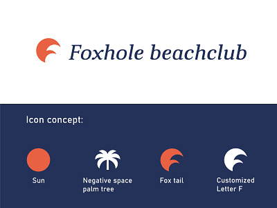 Foxhole beachclub logo design