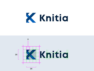Knitia branding designer graphicdesign grid gridlogo illustrator logo logo design logodesign logodesigner logos logosai male man tie vector