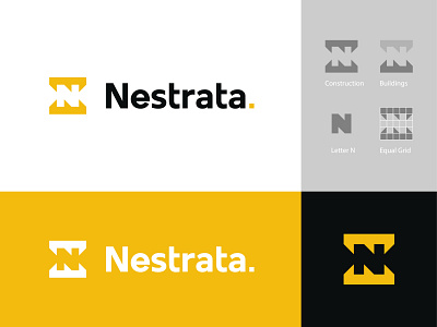 Nestrata, logo design 🏗🔶. adobe ai brand identity branding challenge graphicdesign grid gridlogo icon icon design idenity illustration illustrator logo logodesign logodesigner logos vector