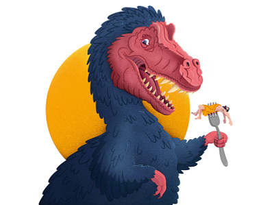 Q&A. Would dinosaurs have eaten people? cartoon cartoon illustration conceptual illustration dinosaur dinosaur illustration dinosaurus editorial editorial art editorial illustration humorous illustration illustration illustration art illustrations illustrator magazine illustration science and technology science illustration