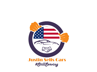 justin sell car design flat icon illustration logo vector