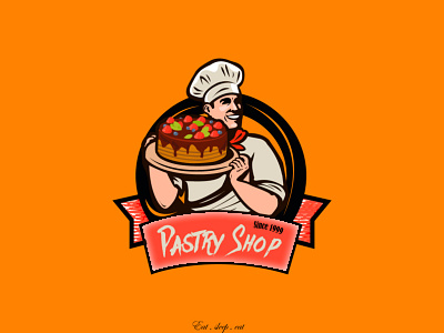 Logo Design For Pastry Shop 3d branding design flat graphic design illustration illustrator logo mascot logo portrait art ui vector