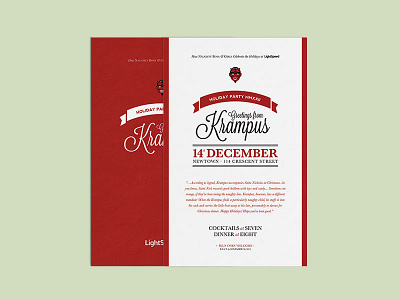 Krampus Holiday Party Invitation christmas dark graphic design holiday party krampus krampusnacht naughty print