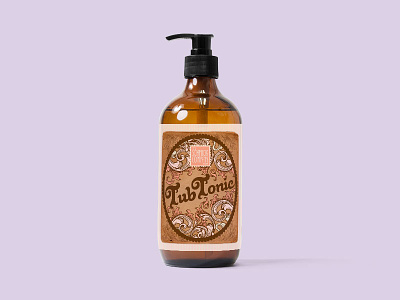 Soap Box Co. Tub Tonic apothecary bath beauty ephemera label luxury products paper pink product packaging retro victorian vintage