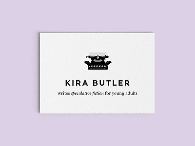 Kira Butler Author Brand antique author brand branding fiction horror identity logo retro typewriter vintage writer