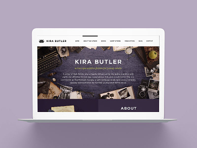KiraButler.com 3.0 Young Adult Author Website Design author author platform books fantasy fiction genre horror marketing web website ya young adult