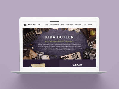 KiraButler.com 3.0 Young Adult Author Website Design