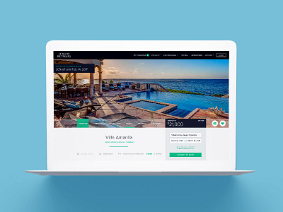 Luxury Retreats Desktop Product Detail Page luxury pdf product detail rental travel ux vacation vacation rental villa wanderlust web website