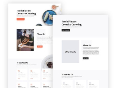 Landing Page Design, UI & hi-fi Wireframe