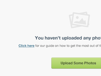 You haven't uploaded any photos yet button icon ui webapp