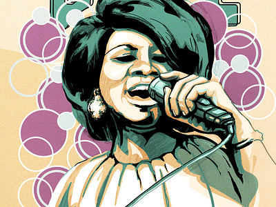 Aretha Franklin Queen of Soul Illustration