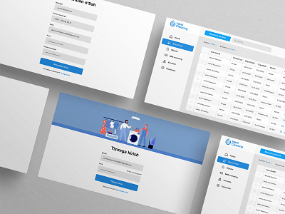 CRM UI design for laundry company branding branding identity crm design landing page landing page design logo system ui ui design user interface ux visual identity