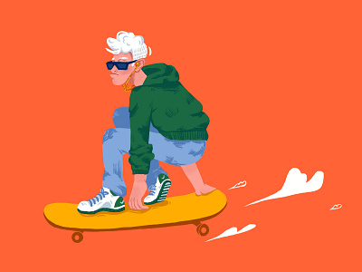 Skater character design drawing illustration portrait simple skate skateboard skater sketch web