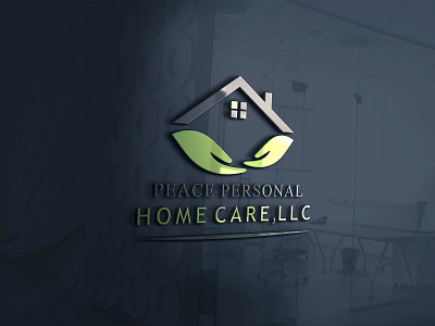 home care logo design design design art home care leaf logo minimal professional logo vector