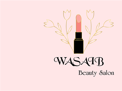 wasaib Beauty saloon logo beauty logo beauty parlour beauty salon branding fashion fashion brand fashion design flat logo vector