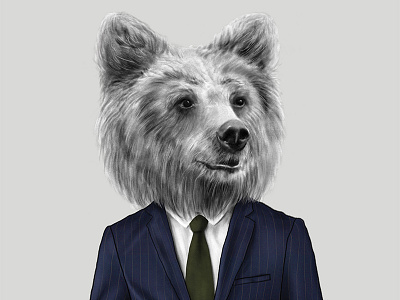 Frank And Oak art bear branding campaign canadian commission design fashion frank and oak illustration made in canada painting