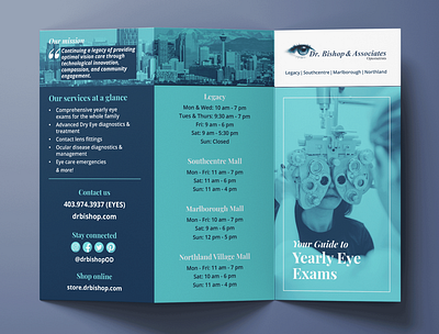 Adult Eye Exam Brochure branding graphic design layout