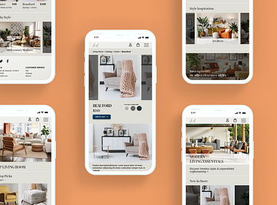 Furniture Retailer UX|UI Design II adobe xd ui ux