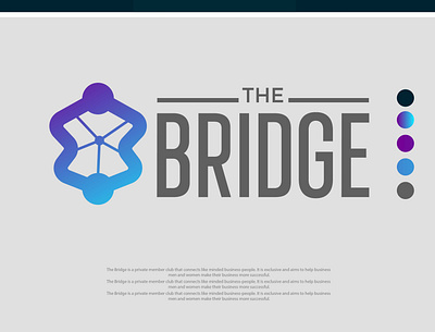 The Bridge trending gradient logo design branding corporate identity design graphic design icon logo logo design minimal