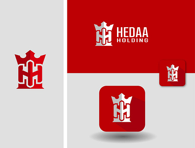Double 'H' logo design for finance company corporated identity crown logo design double h logo design finance logo design logo design minimal logo design red logo design