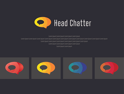 Best Minimal Head Chatter logo design branding chat logo corporate identity design icon logo logo design minimal