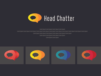 Best Minimal Head Chatter logo design