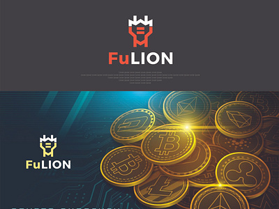 Cryptocurrency Logo design | Fulion minimal logo | Lion logo