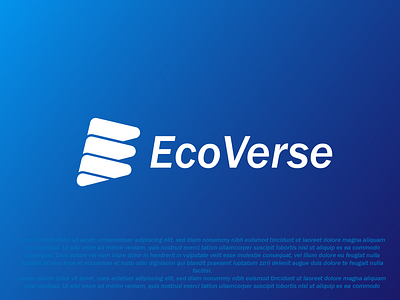 EcoVerse modern professional logo design | letter 'E' logo branding corporate identity gradient icon logo logo design minimal modern professional