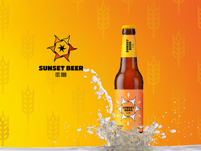 Sunset beer beer branding design logo sunset