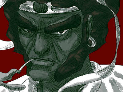 Afro Samurai afro animated animation art cartoon digital draw drawing illustration samurai