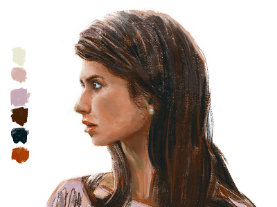 Sister / Irmã art digital drawing illustration paint painting portrait profile