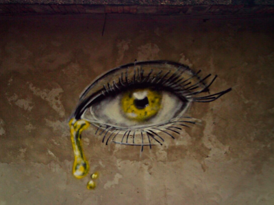Tears of The Streets art drawing eye graffiti illustration street yellow