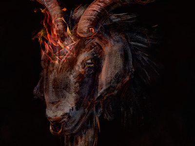 Darkness Rising demon digital art digital painting drawing goat illustration painting