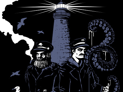 The Lighthouse animation design digital horror illustration lovecraft movie movie poster