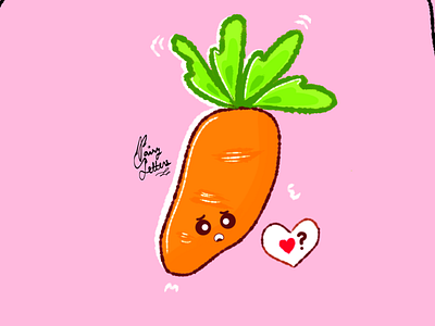 Carrot art artwork carrot cute dailyart illustration illustrations kawaii minimal