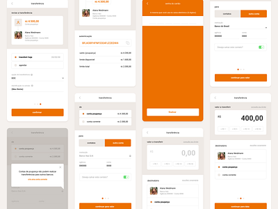 Itaú - Transfer Flow bank bank app itau itaú money money transaction transaction flow transfer ui design user flow