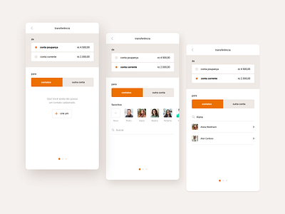 Itaú - Transfer Flow Redesign bank app bank app ux bank ux design itau itaú transaction flow transfer flow ui ui design user experience user experience design ux