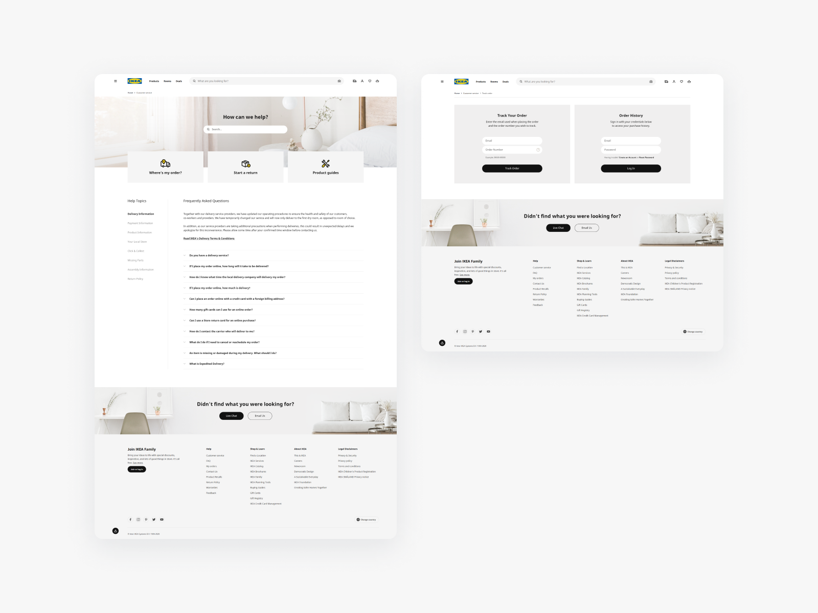 Ikea Customer Support Page by Gabriel Reichelt on Dribbble