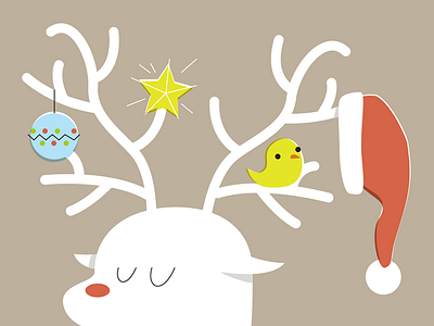Papabubble Holiday Sticker - Deer