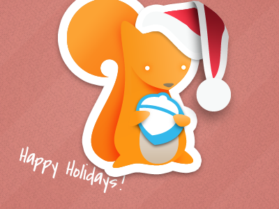 Pokki Squirrel Christmas Wallpaper christmas holiday illustration pattern pokki squirrel texture wallpaper